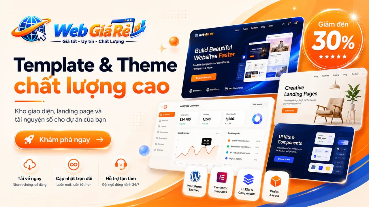 Portfolio giao diện website và landing page chất lượng cao tại Web Giá Rẻ - Portfolio