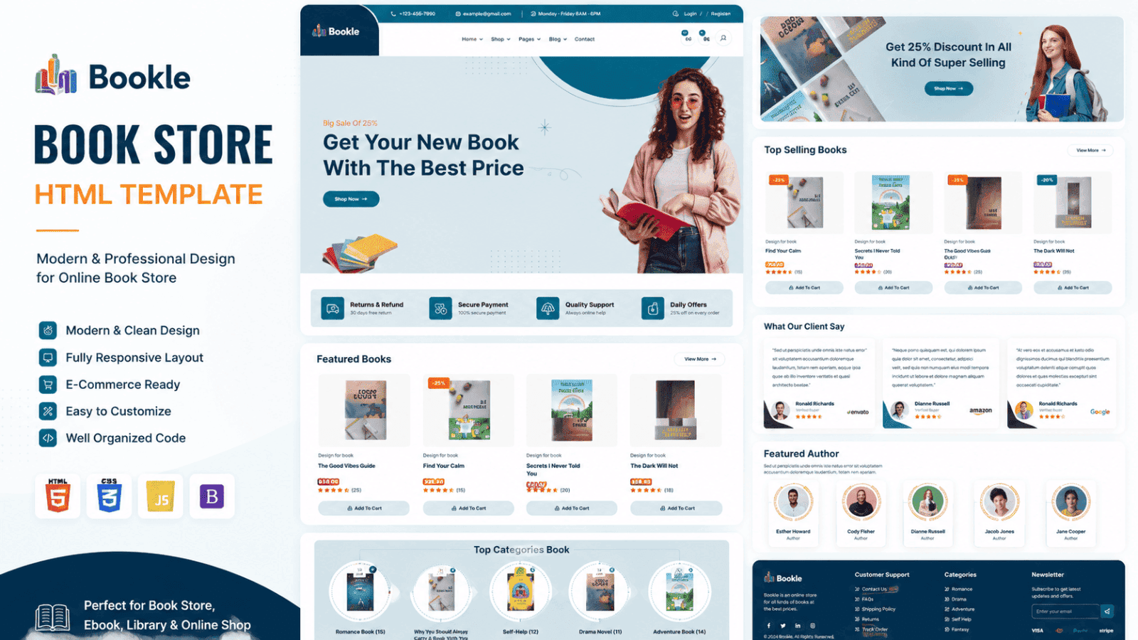 Bookle - Book Store HTML Template