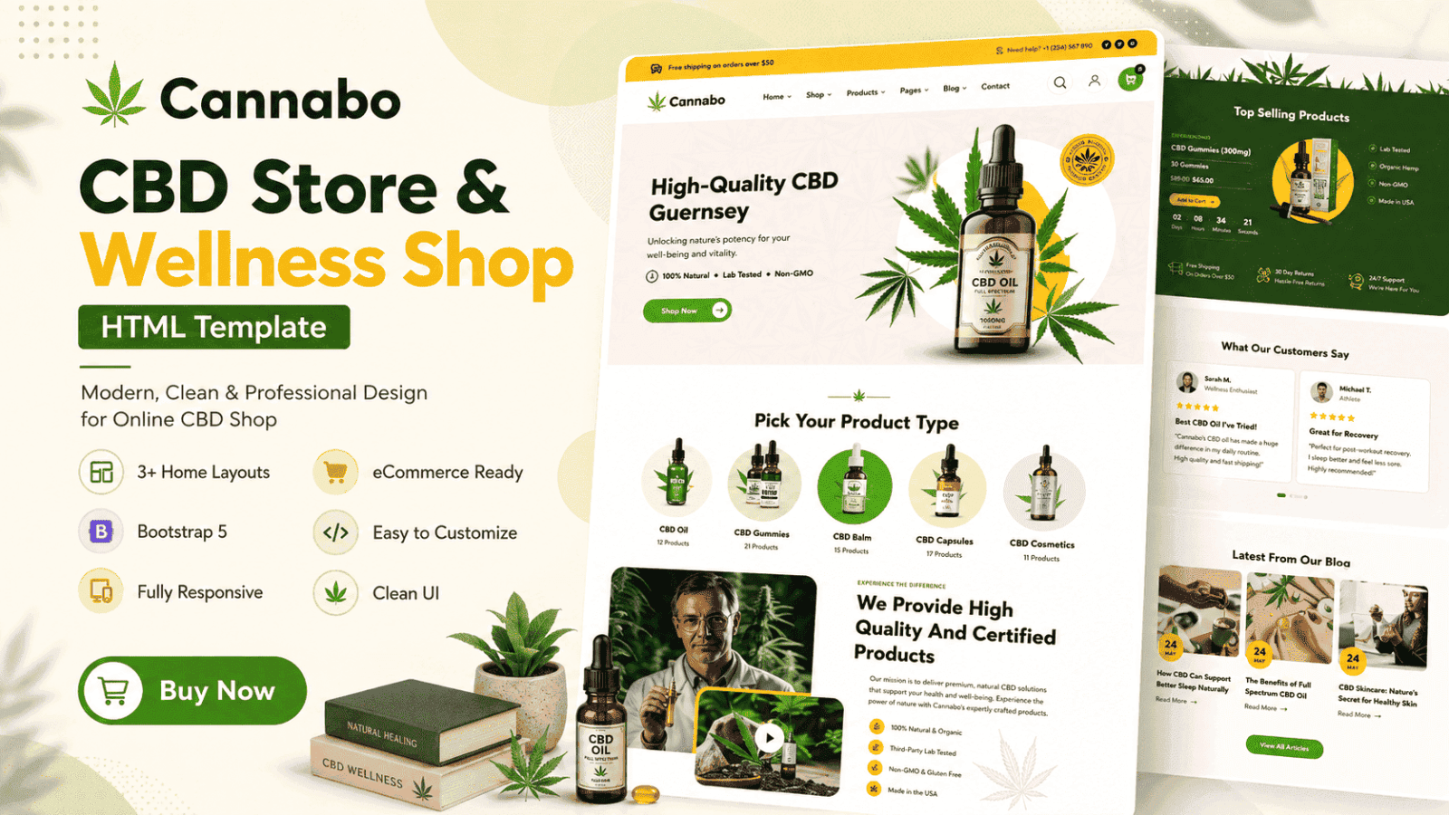 Cannabo - Cannabis & Marijuana Shop Template