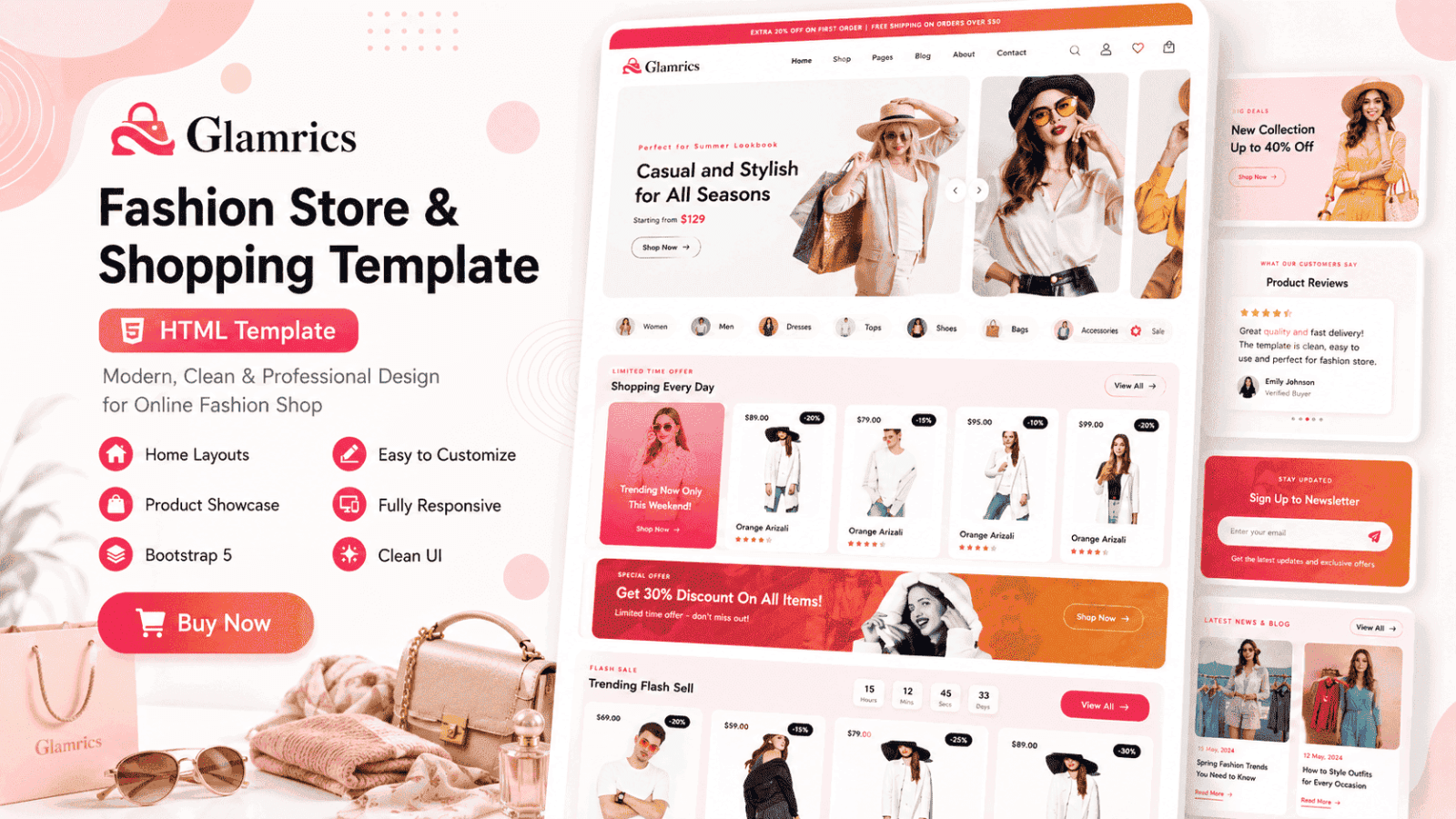 Glamics - Fashion Store & Shopping Template
