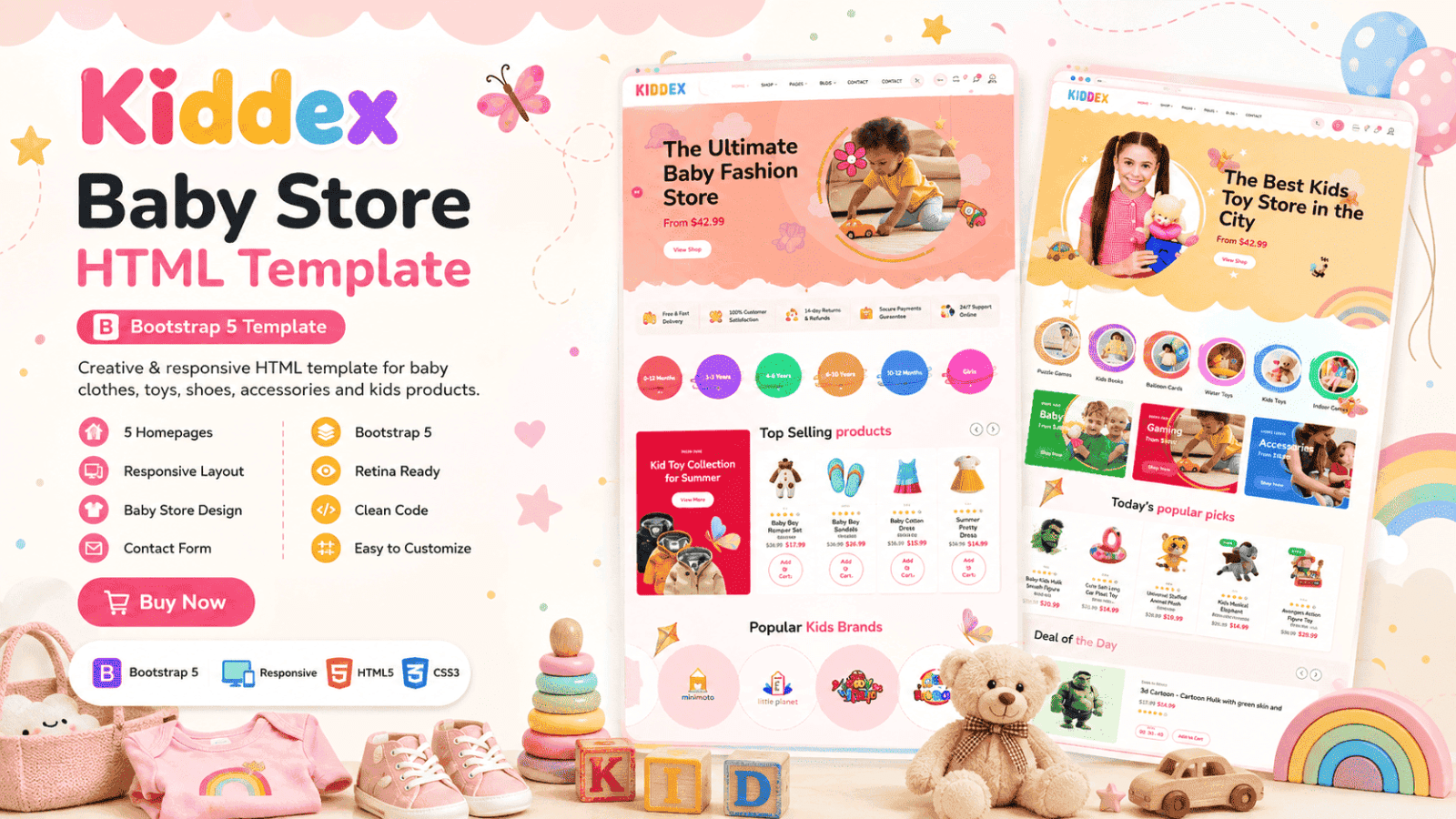 Kiddex - Baby Store & Kids Shopping Template