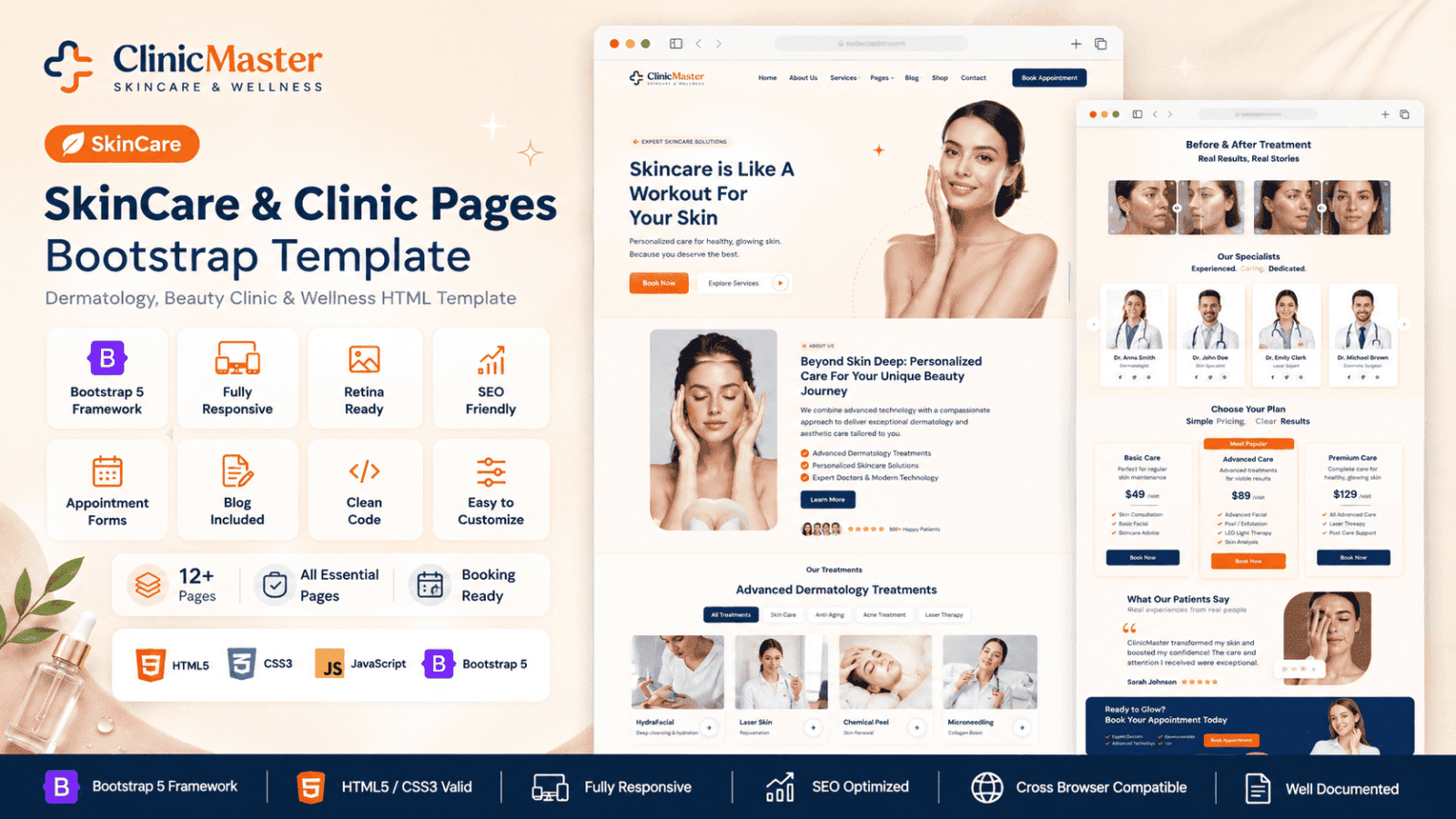ClinicMaster - SkinCare Clinic & Wellness Template